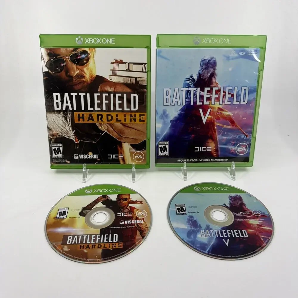 Xbox One Battlefield Game Lot Hardline & Battlefield V Tested EA Dice